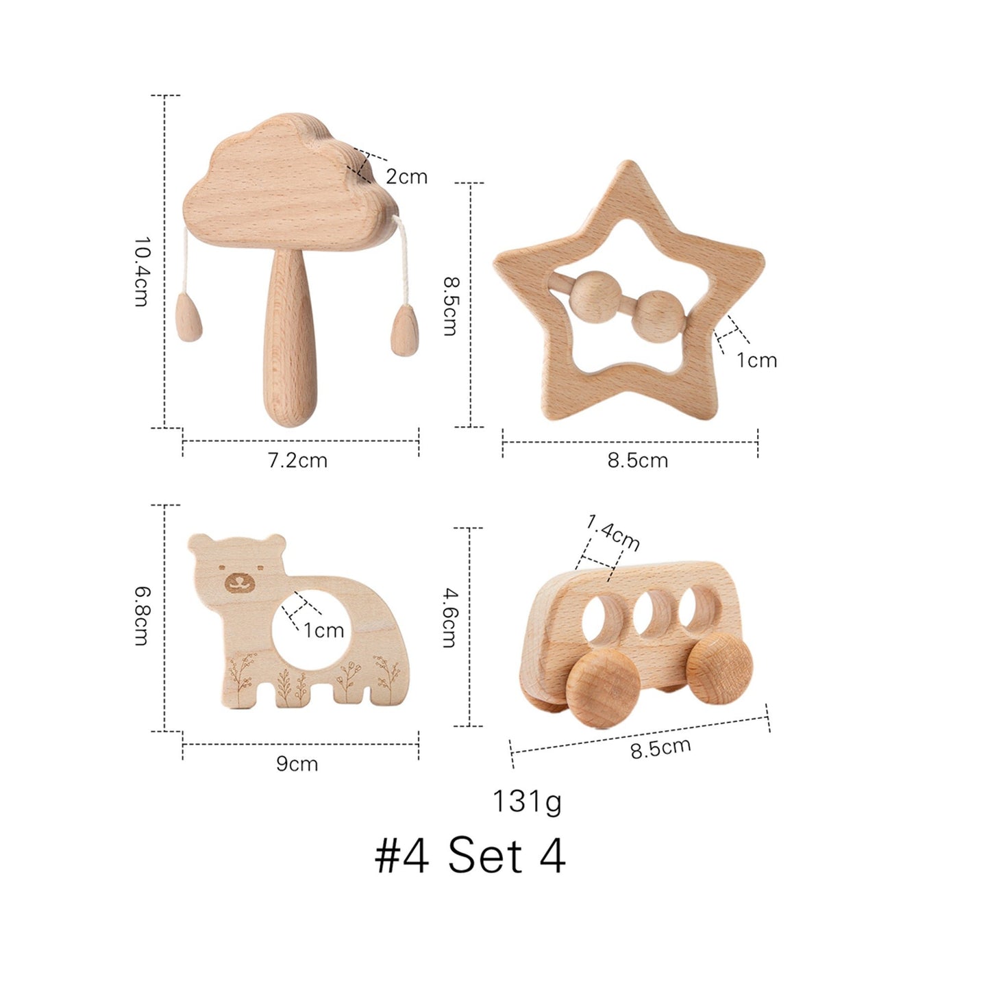 wooden rattle sets