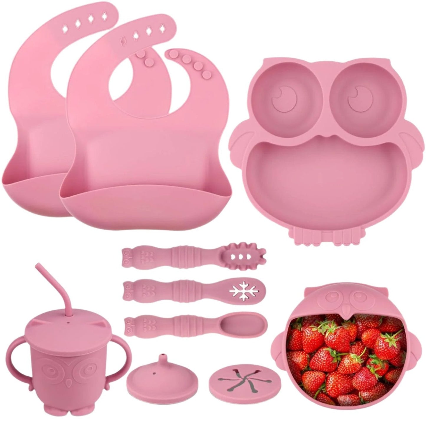 Silicone Owl Tableware Set