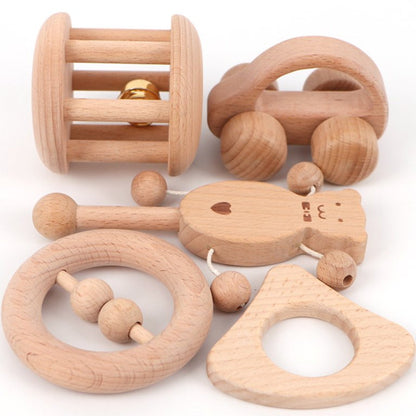 Holz Rassel Set