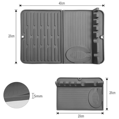Multifunktionelle Silikon-Abtropfmatte