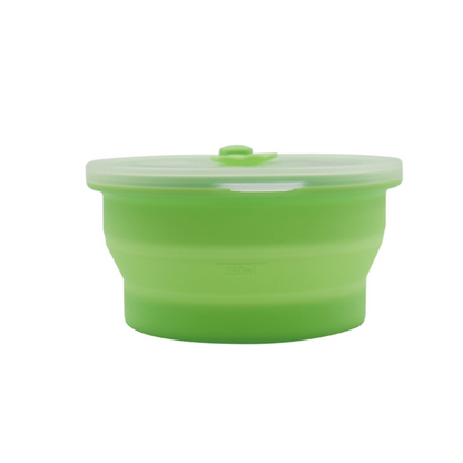 Collapsible round food container