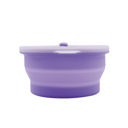 Collapsible round food container