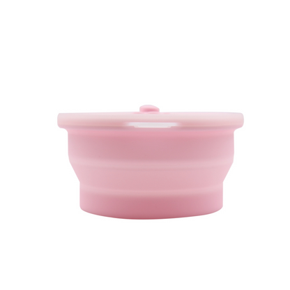 Collapsible round food container