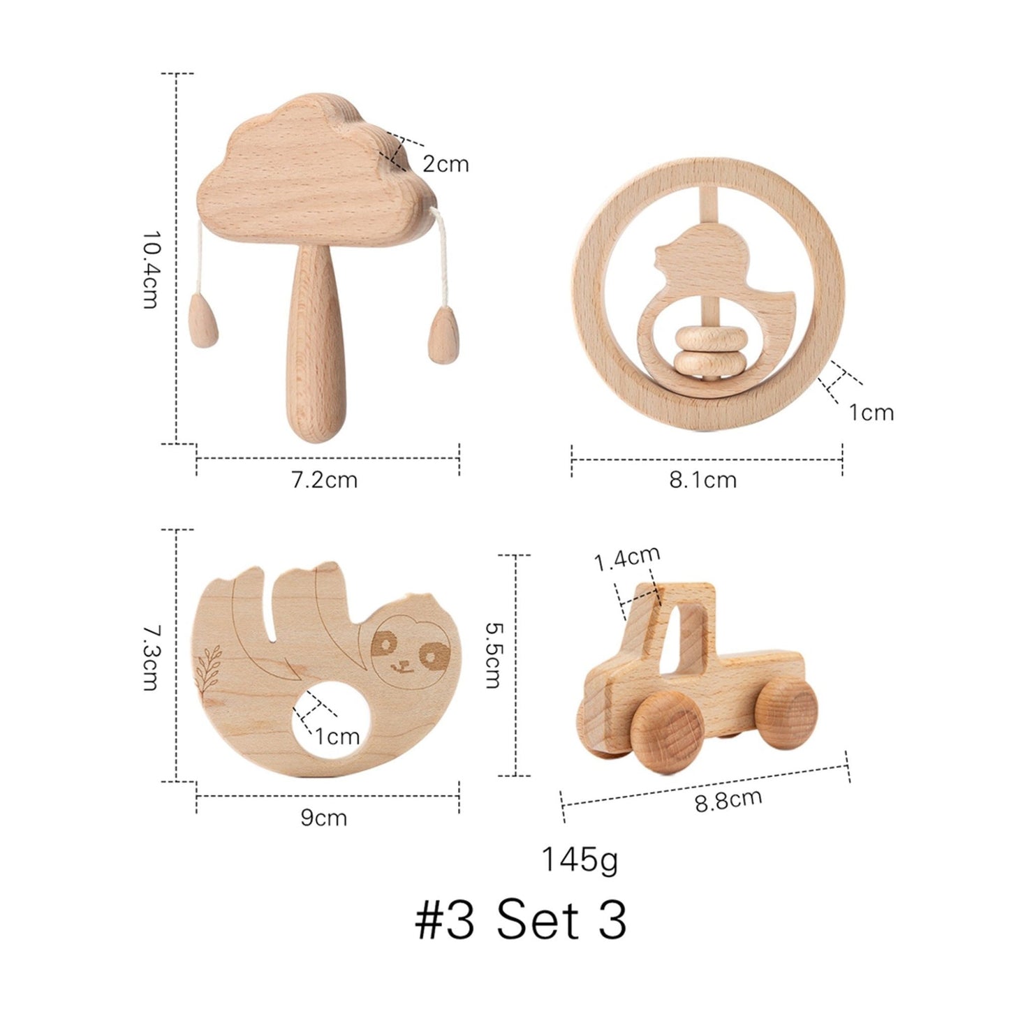 wooden rattle sets